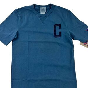 New Champion Men US XS Navy T-Shirt  Heritage Cotton Tee Reverse Weave
